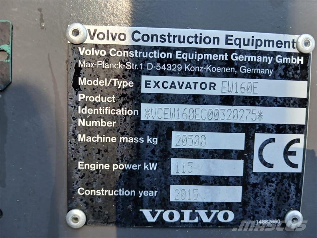 Volvo EW 160 E Колёсные экскаваторы