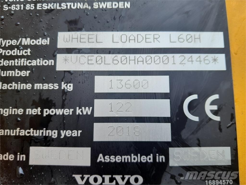 Volvo L60H Фронтальные погрузчики