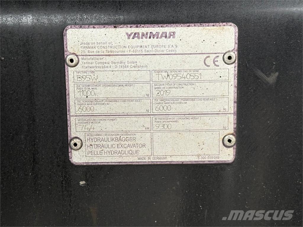 Yanmar B 95 W Колёсные экскаваторы