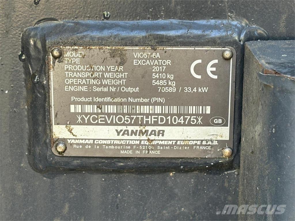Yanmar VIO 57-6A Мини-экскаваторы