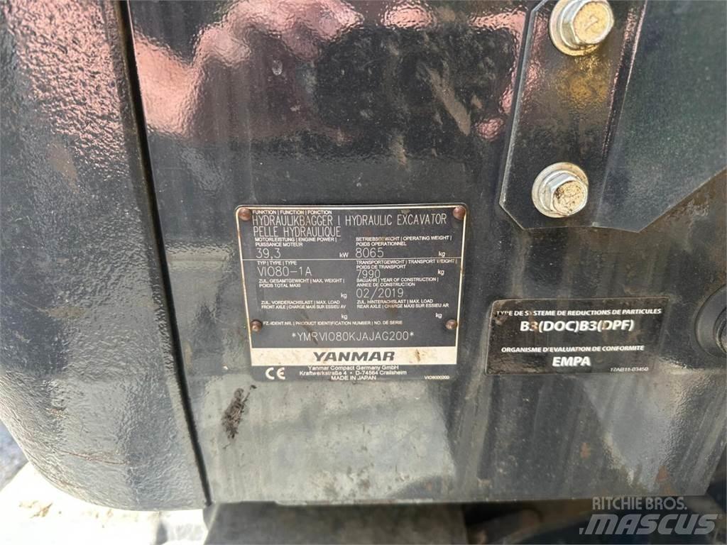 Yanmar Vio 80-1A Малые экскаваторы 7т-12т