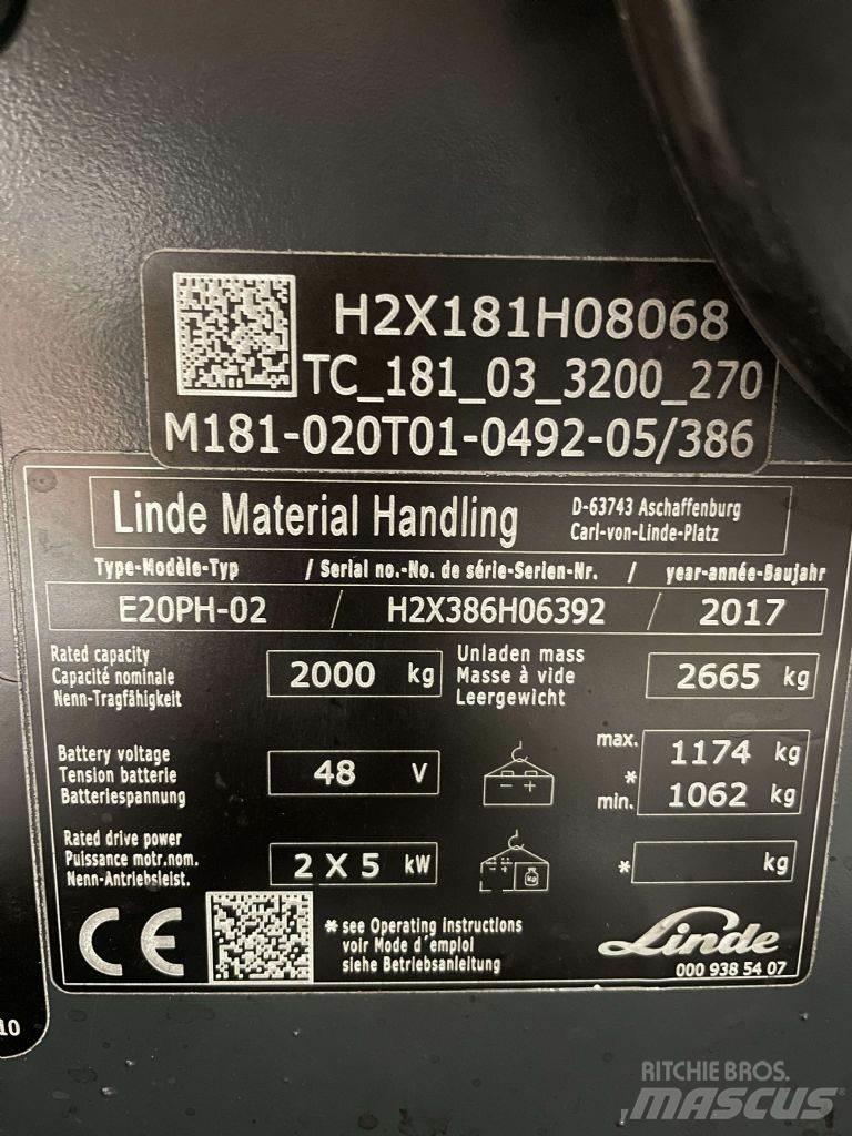 Linde E20PH-02-386 Электропогрузчики