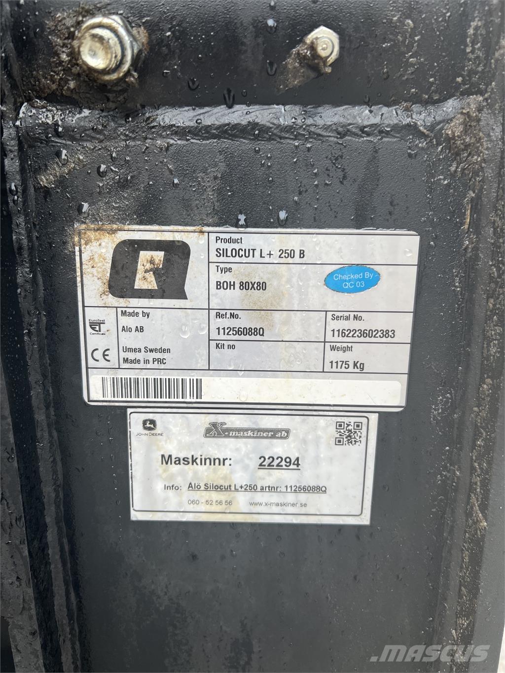 Ålö Silocut L+ 250 Запчасти для складской техники