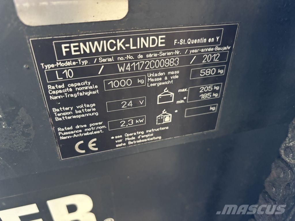 Linde L10 Ручные штабелёры с электроподъёмом