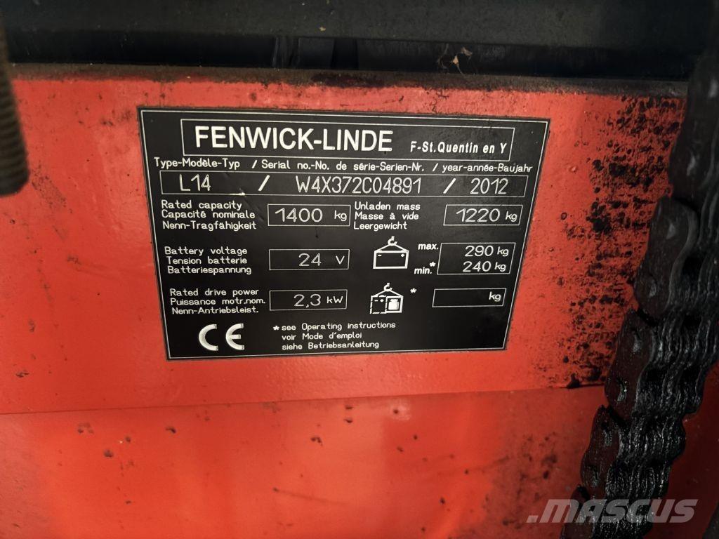Linde L14 Ручные штабелёры с электроподъёмом