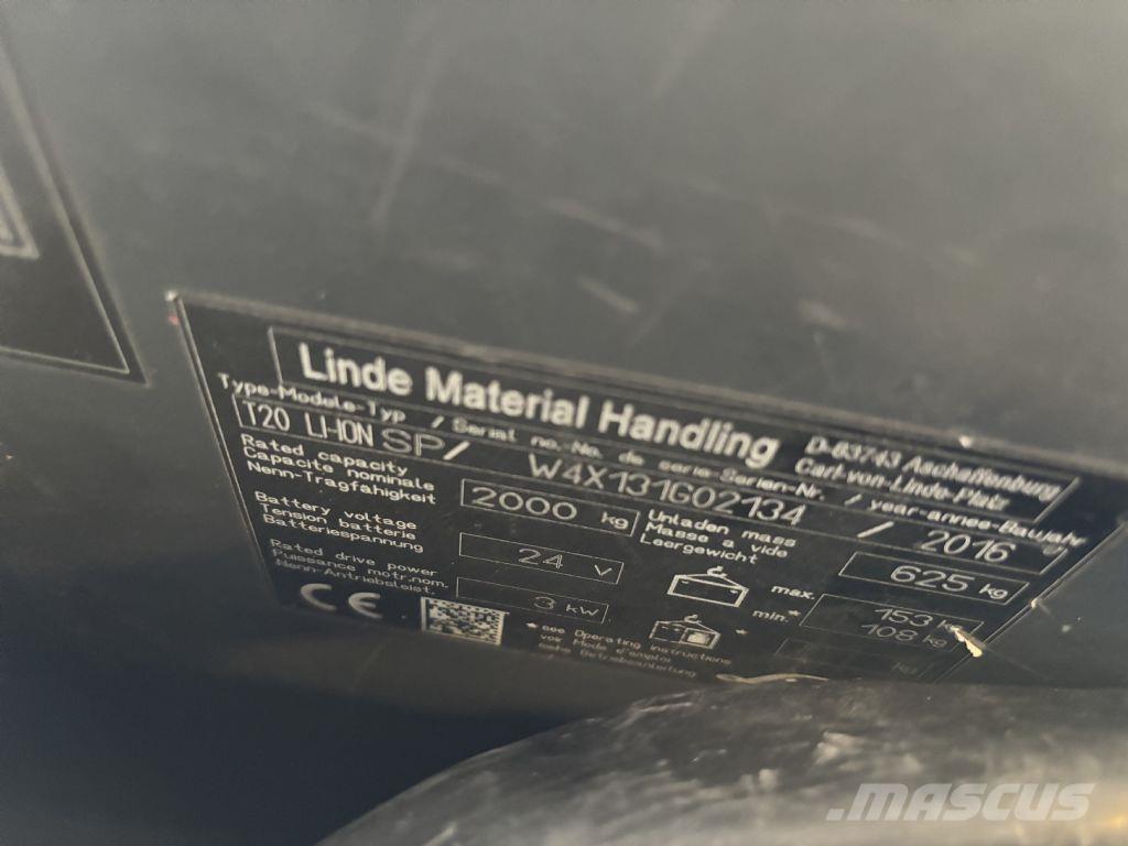 Linde T20 LI-ION SP Самоходные электроштабелёры