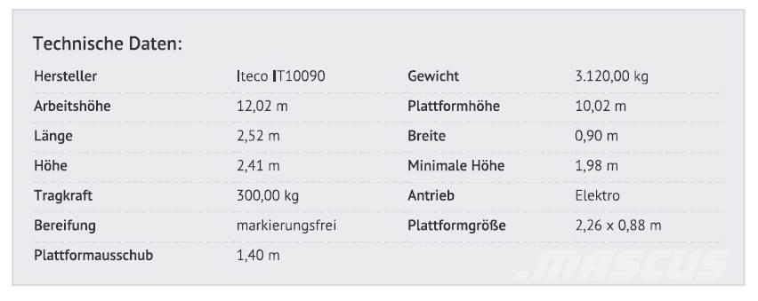 Iteco IT10090 Ножничные подъемники