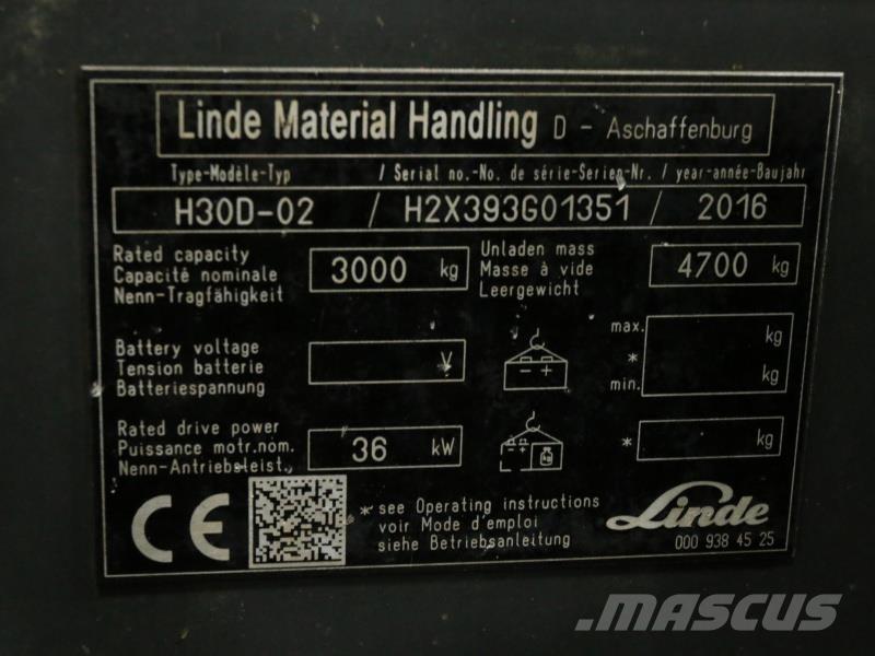 Linde H30D-02 393 Дизельные погрузчики