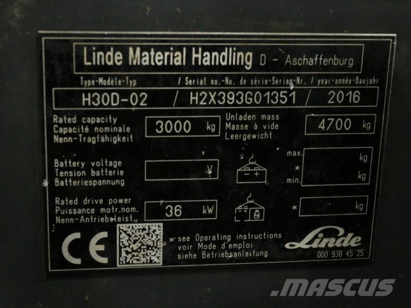 Linde H30D-02 393 DONOR Дизельные погрузчики
