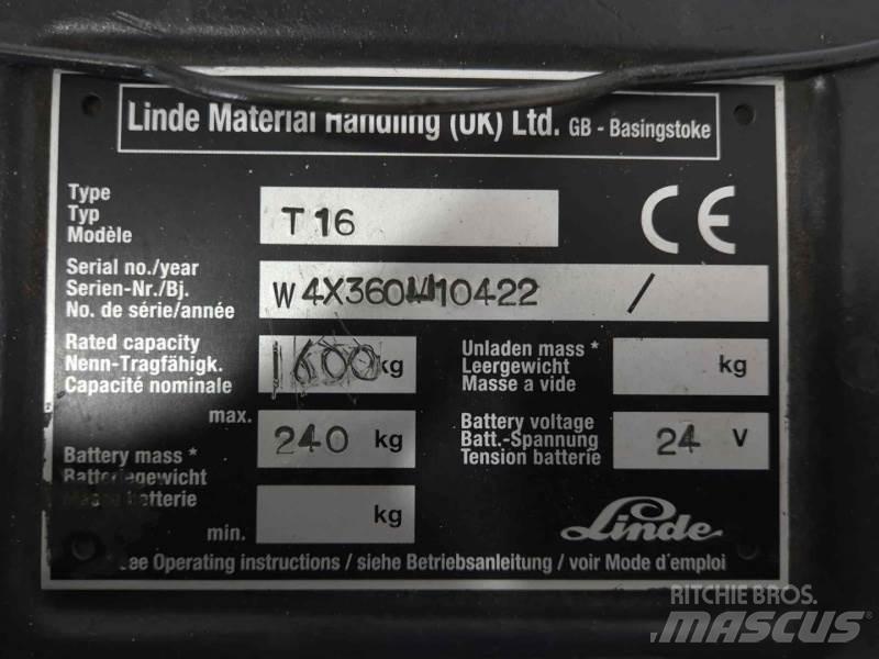 Linde T16 Ручные гидравлические тележки