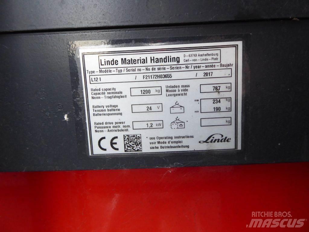 Linde L12L Ручные штабелёры с электроподъёмом