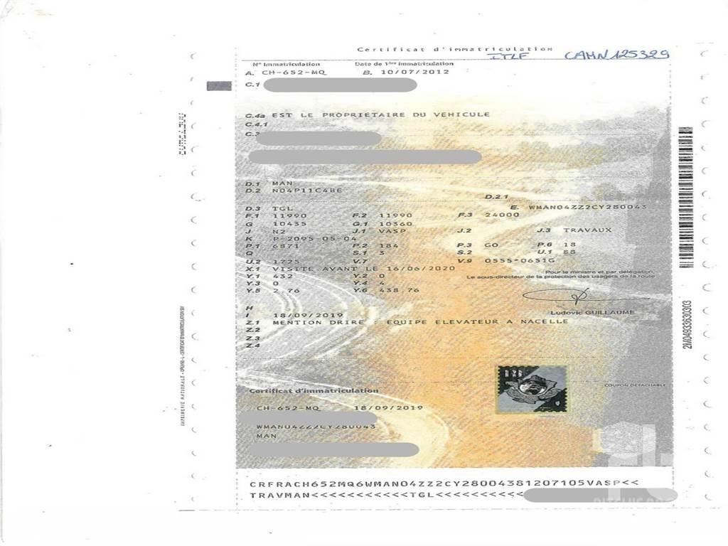 MAN TGL Прицепные подъёмники