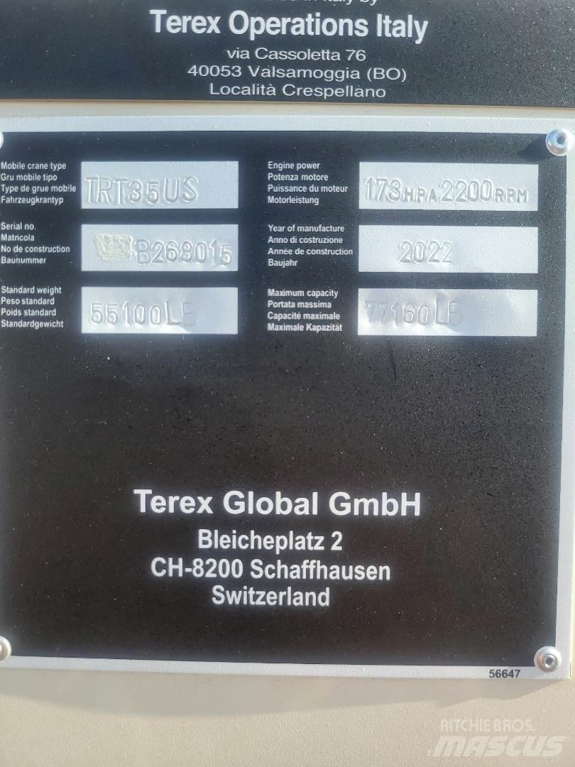 Terex TRT35 Автокраны вездеходы
