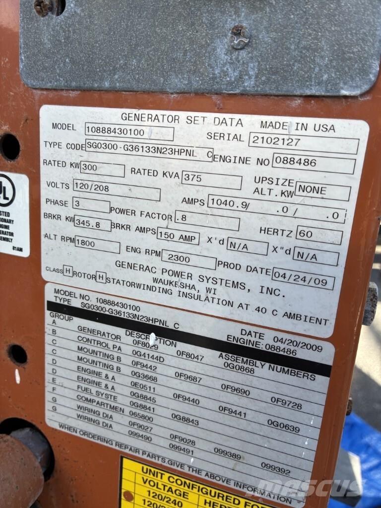 Generac SG300 Газовые генераторы