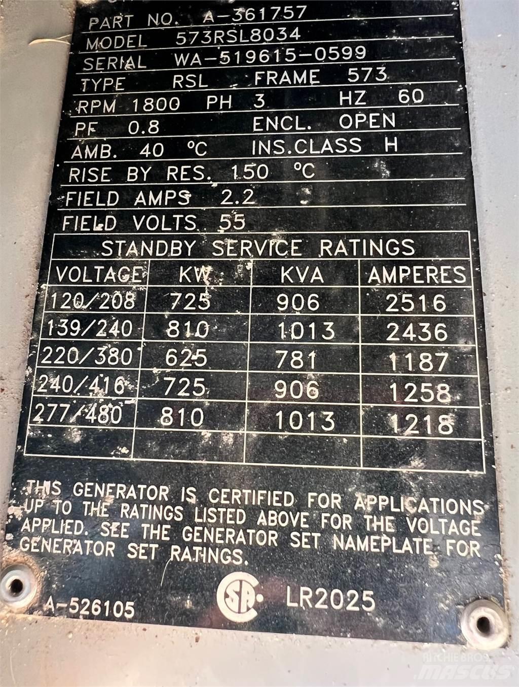 Marathon 810kW Другие генераторы