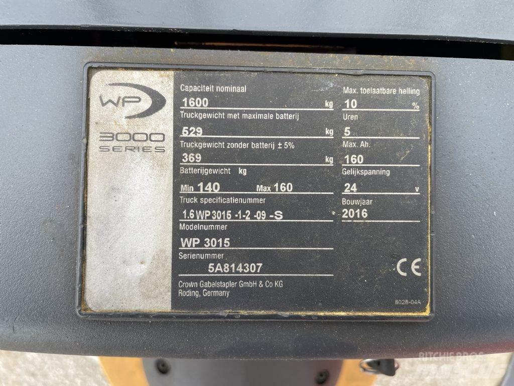Crown WP3015 Ручные штабелёры с электроподъёмом
