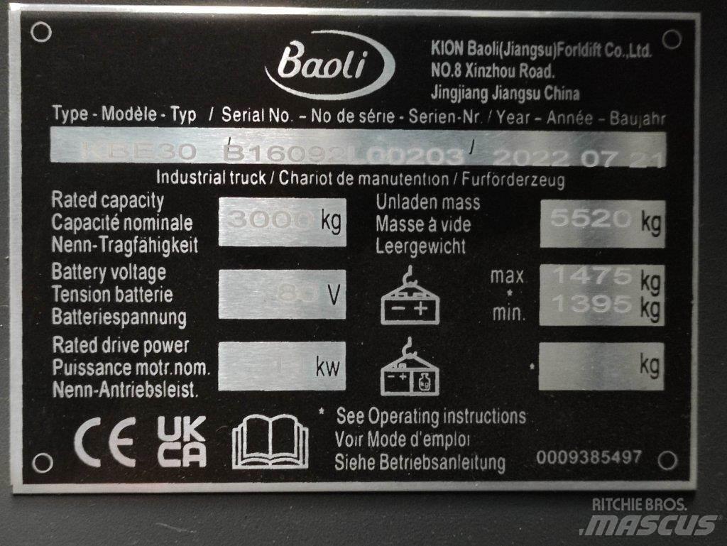 Baoli KBE30 Электропогрузчики
