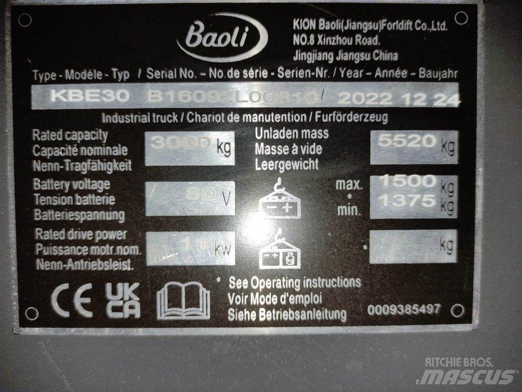 Baoli KBE30 Электропогрузчики