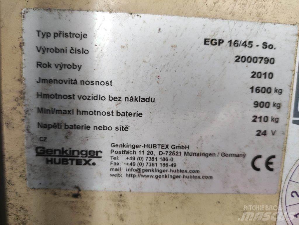 Hubtex EGP16/45-So Ручные штабелёры с электроподъёмом