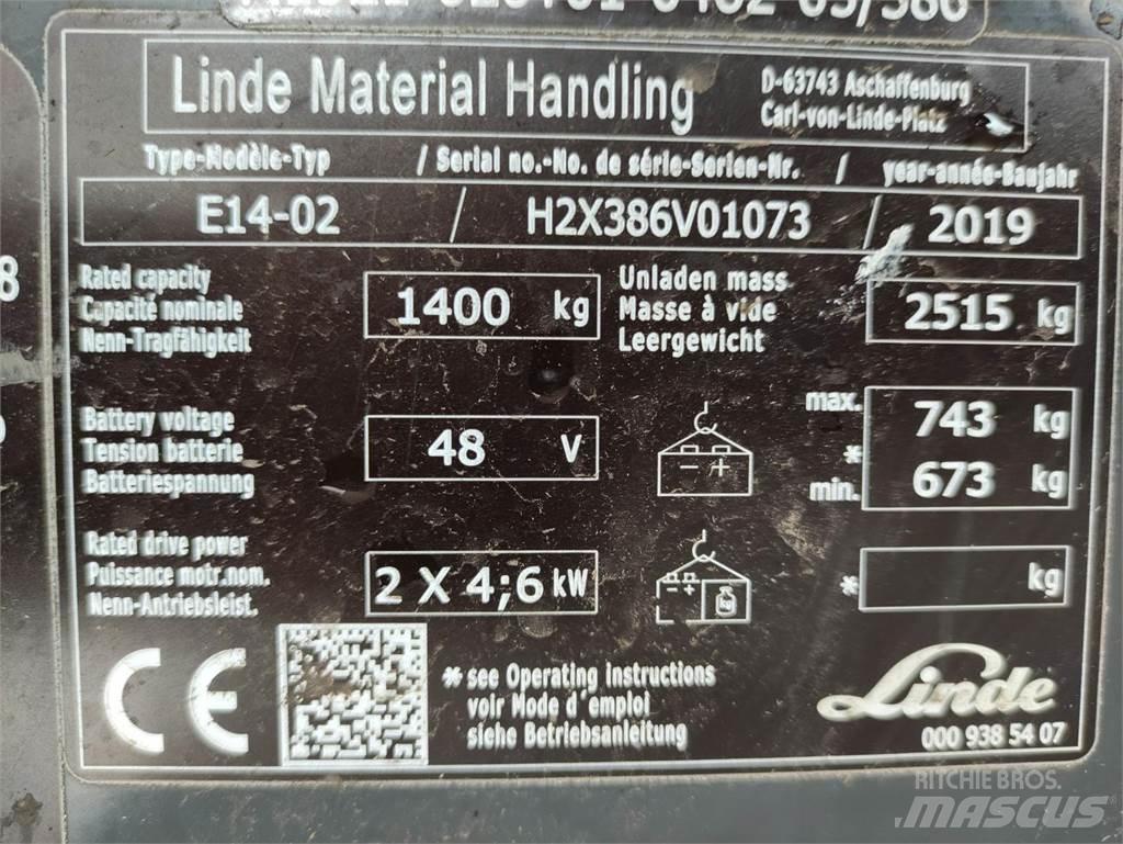 Linde E14-02-386-EVO Электропогрузчики