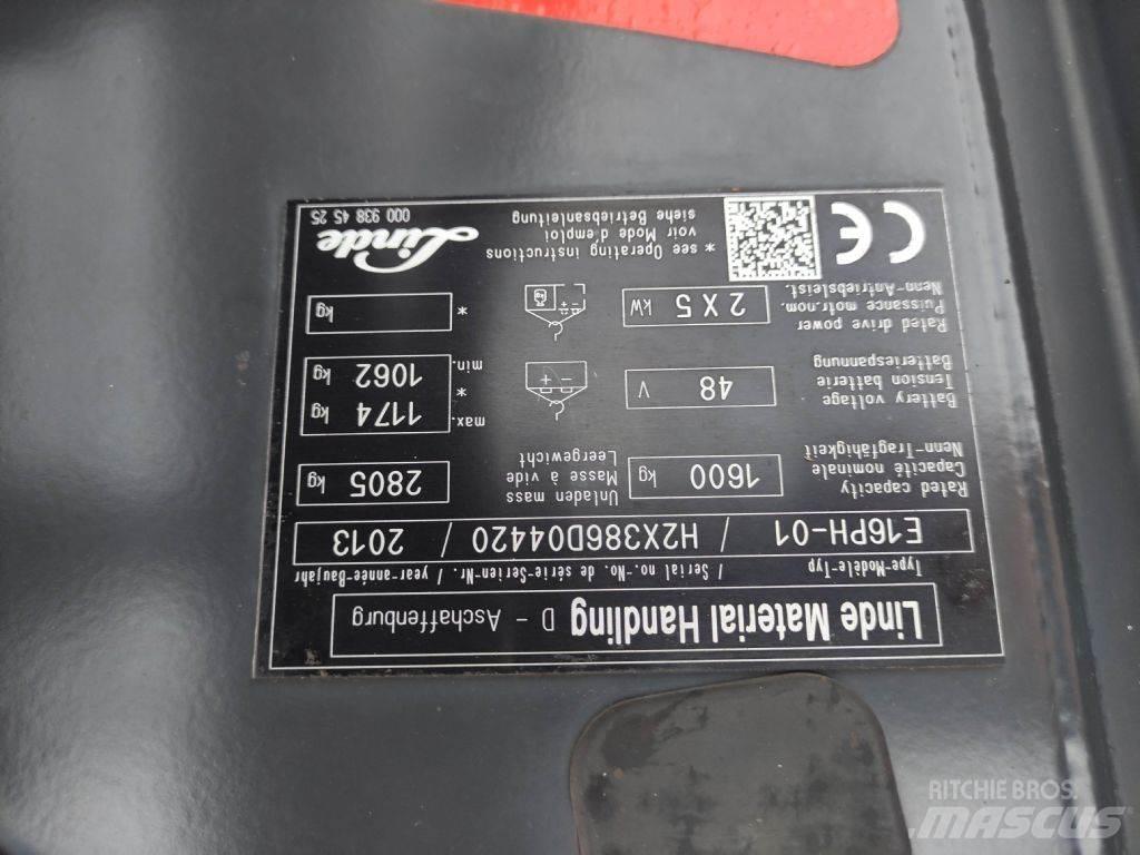 Linde E16PH-01-386 Электропогрузчики
