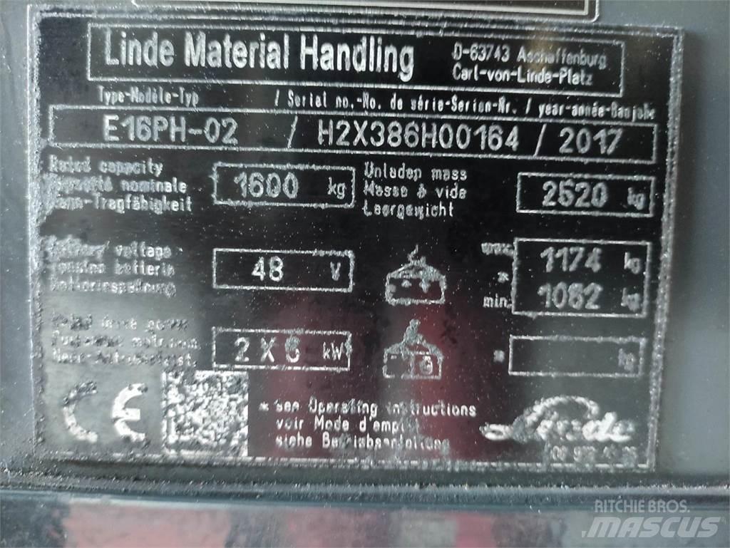 Linde E16PH-02-386 EVO Электропогрузчики