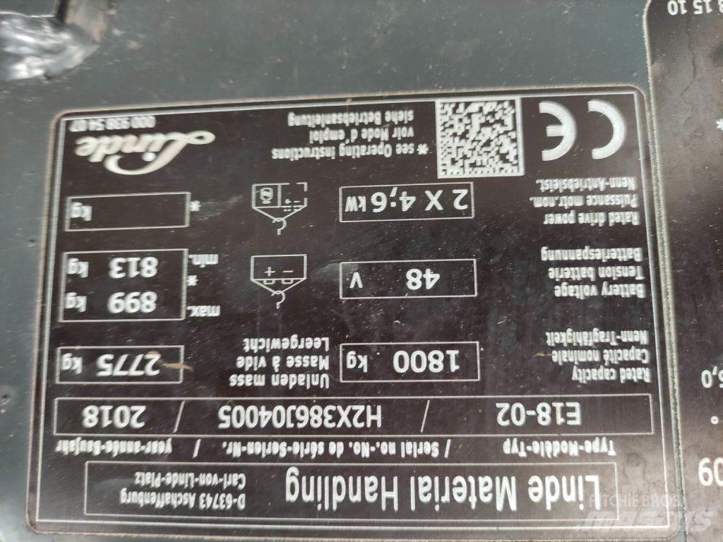 Linde E18-02-386 EVO Электропогрузчики