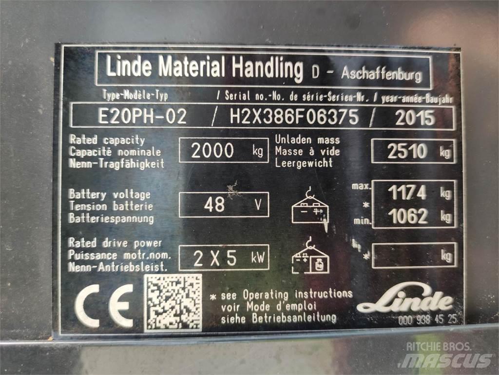 Linde E20-PH-02 Электропогрузчики
