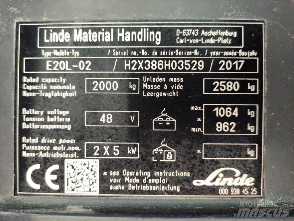 Linde E20L-02-386 Электропогрузчики