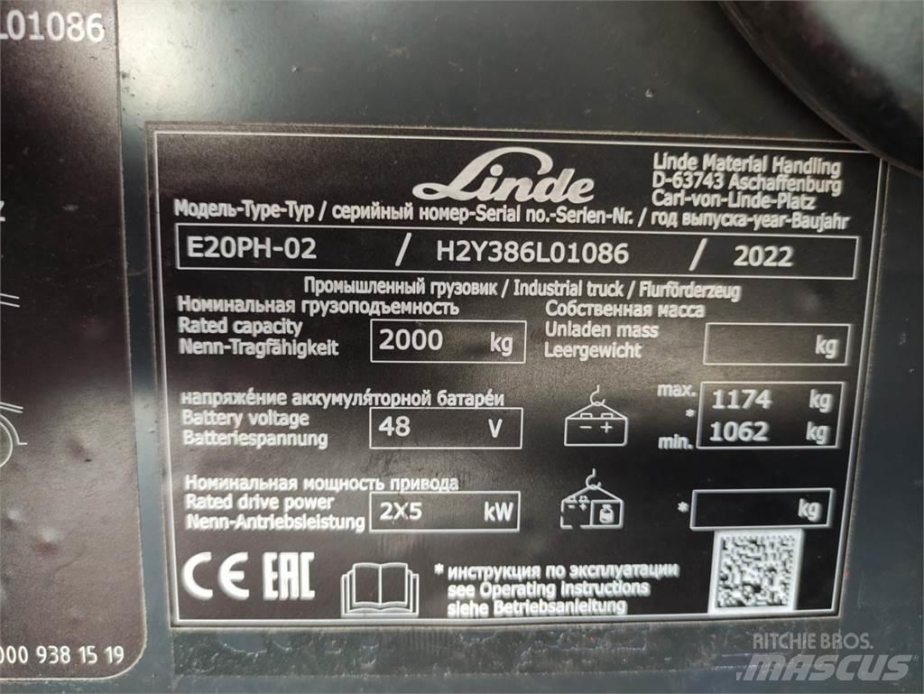 Linde E20PH-02-386-EVO Электропогрузчики