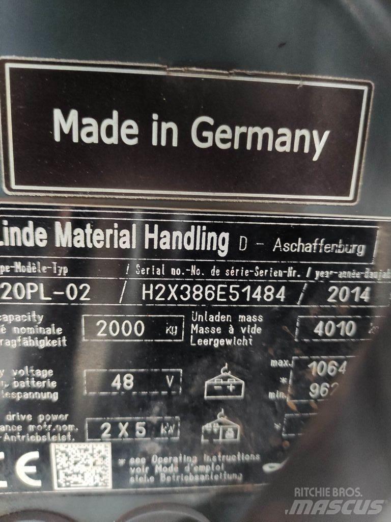Linde E20PL-02-386 EVO Электропогрузчики