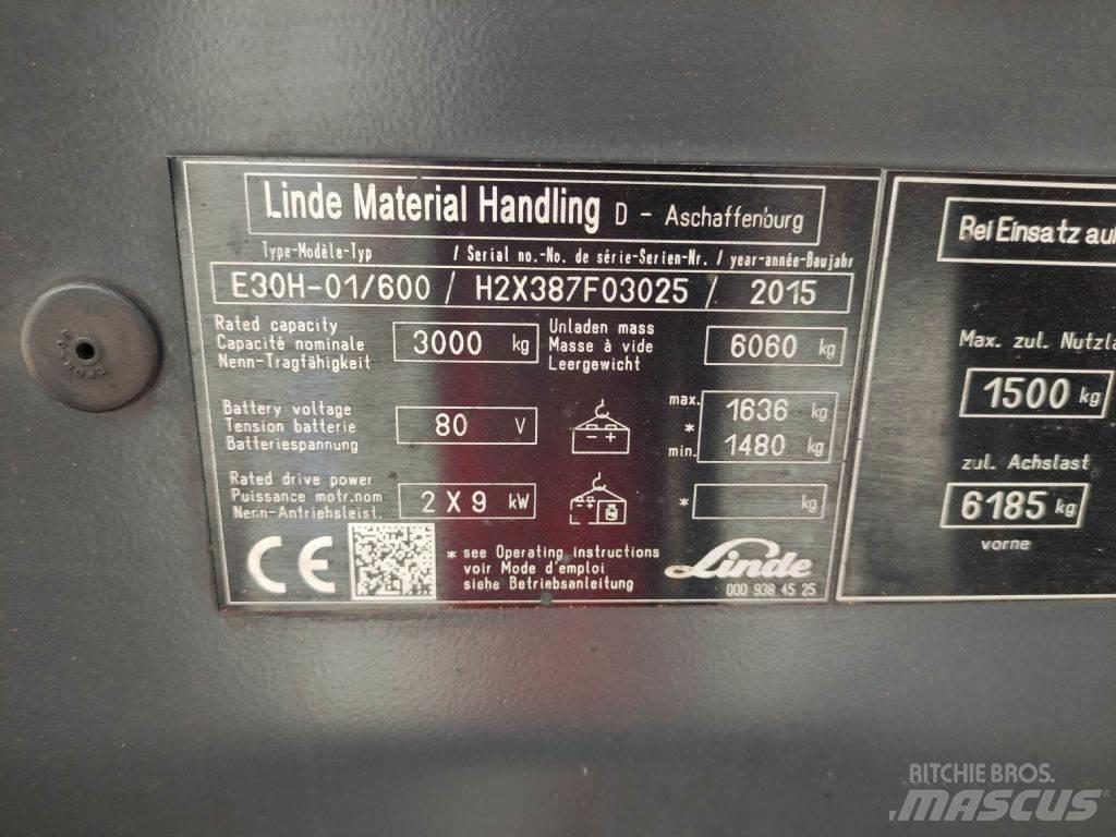 Linde E30H-01-600-387 Электропогрузчики