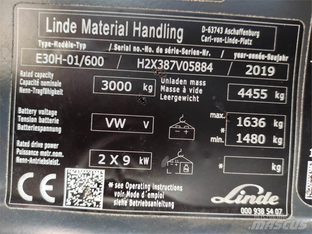 Linde E30H-01/600-387 Электропогрузчики