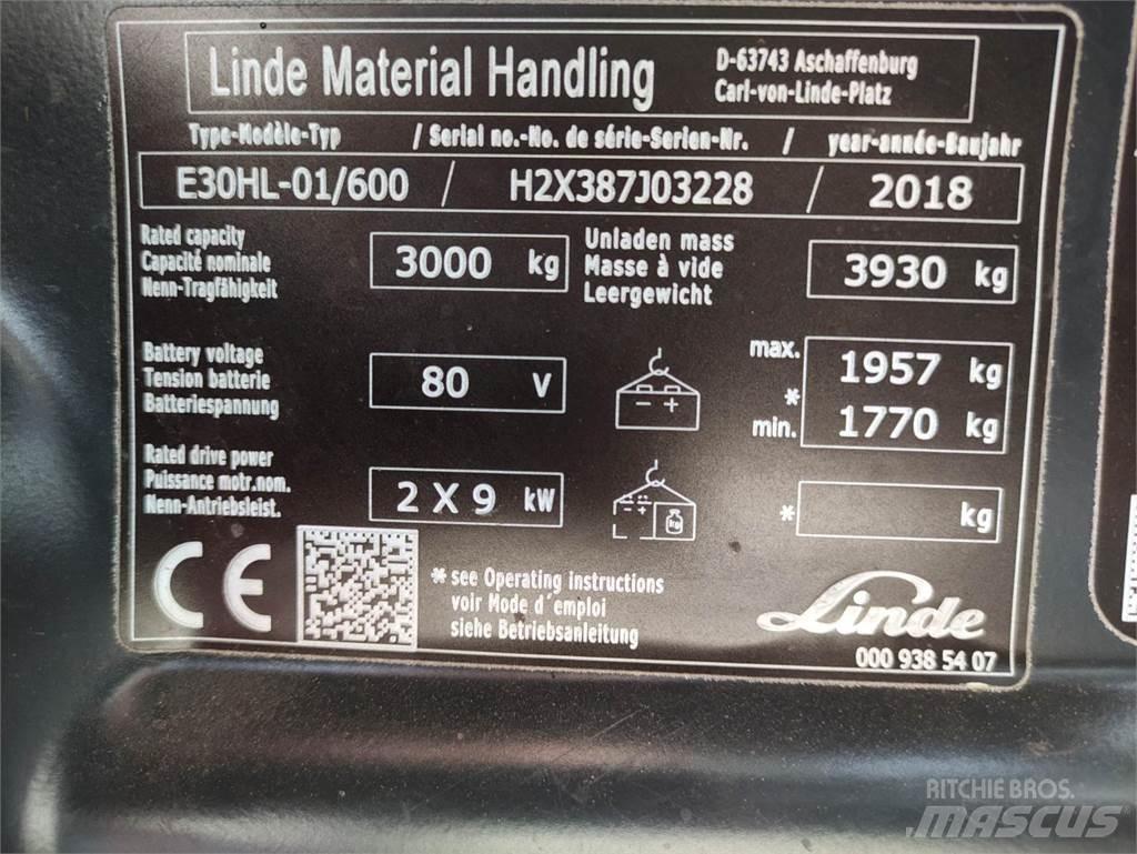 Linde E30HL-01/600-387 Электропогрузчики