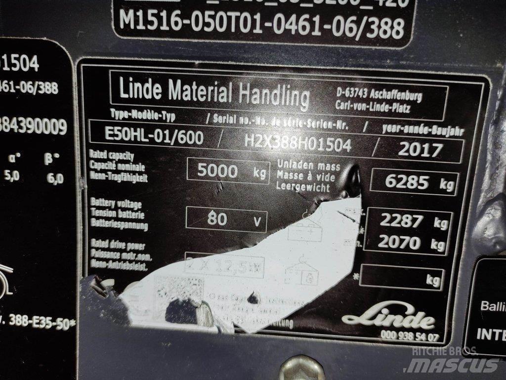 Linde E50HL-01/600-388 Электропогрузчики