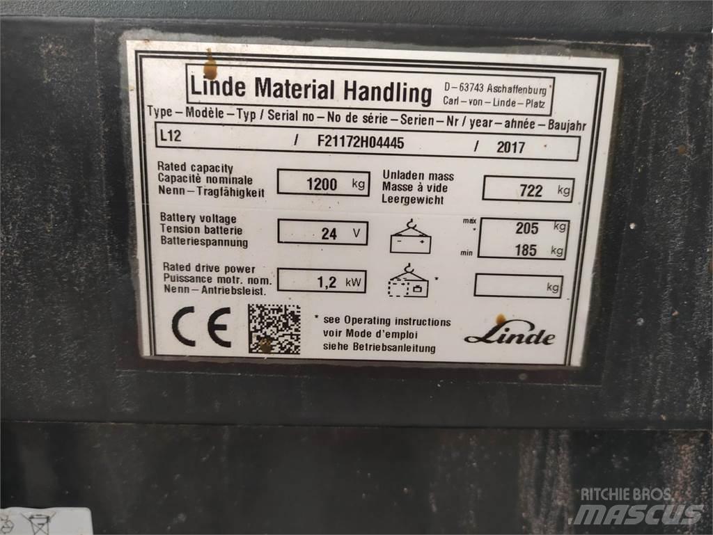 Linde L12 Ручные штабелёры с электроподъёмом