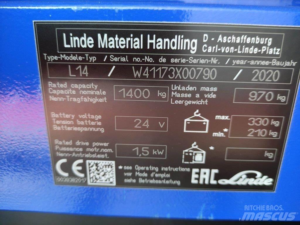 Linde L14i-1173 Ручные штабелёры с электроподъёмом