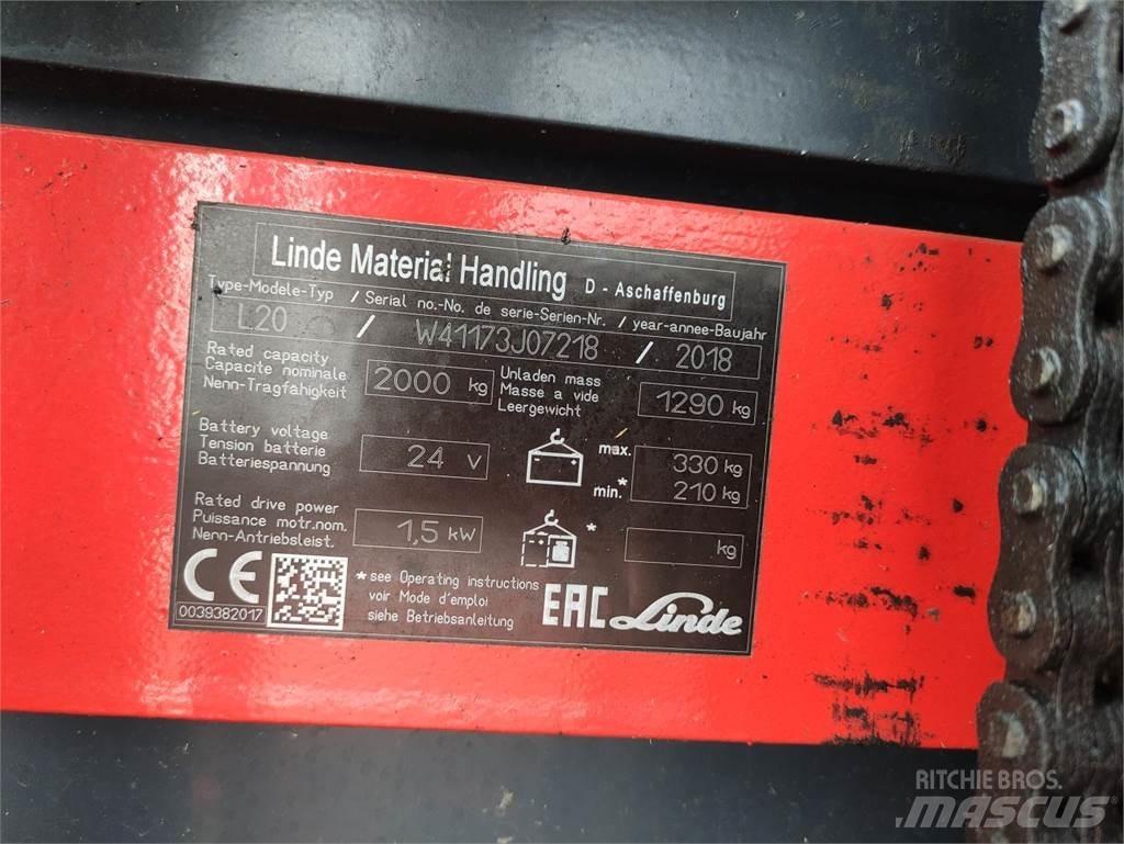 Linde L20i-1173 Ручные штабелёры с электроподъёмом