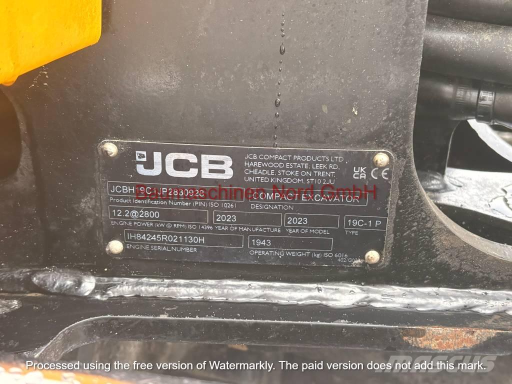JCB 19C-1 gebraucht BJ 2023 1.290h Мини-экскаваторы